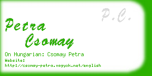petra csomay business card